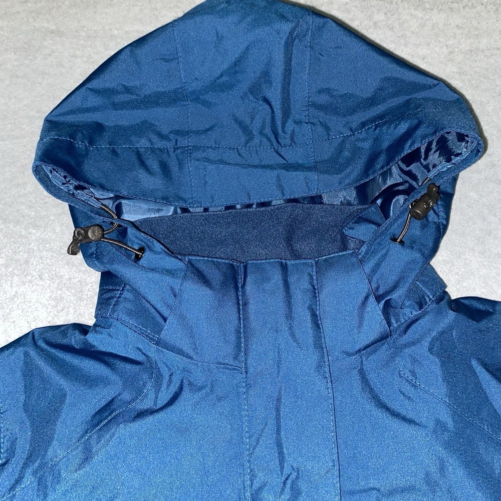 Eddie Bauer WeatherEdge Rain Jacket Womens XS Blue Hooded Waterproof Windbreaker - Picture 5 of 16